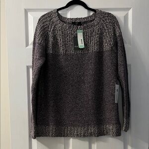 Fate Heathered Gray Crew Neck Sweater Size L NWT